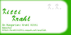 kitti krahl business card